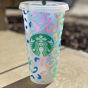Custom Designed Starbucks Tumbler - Leopard Print